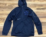 Nike Field General Mens Fly Rush Half Zip Hooded Football Jacket Navy Bl... - $32.29