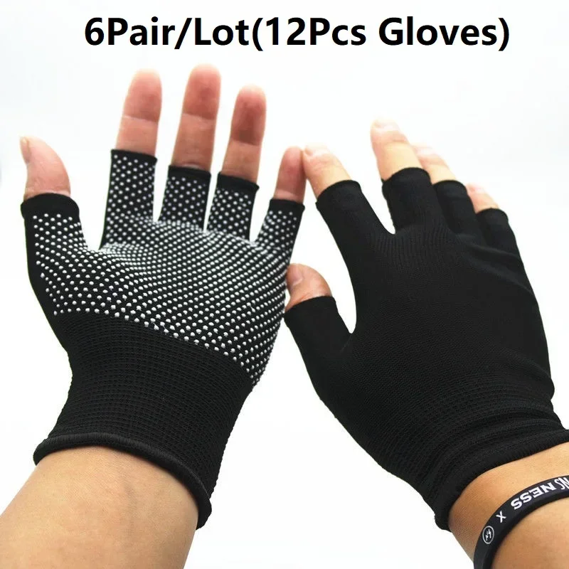 Summer Car Driving Black Fingerless Gloves Gym Gloves Man Women Outdoor Sports - £10.15 GBP