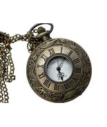 Vintage Pocket Watch with Roman Numerals and Engraved Fantasy Medal Design - $32.53 CAD