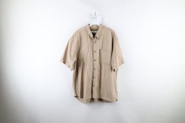Vintage Cabelas Mens 2XL Thrashed Short Sleeve Collared Shooting Button Shirt - £30.93 GBP