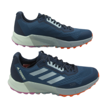 Adidas Terrex Agravic Flow 2 Men&#39;s Trail Running Shoes Size 10 Steel/Grey/Orange - £106.22 GBP