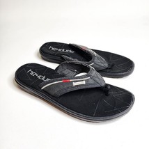 Hey Dude Sami Free Thong Sandals Size 11 Black Fabric Leather 112284900 - £23.69 GBP