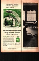 Vintage Print Ad Quaker State Motor Oil Life Magazine Ad 1954 nostalgic b3 - £20.74 GBP