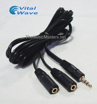 6ft 3.5MM Stereo Male Plug to Dual 3.5MM Jacks Audio Cable Splitter Wire VWLTW - £6.21 GBP