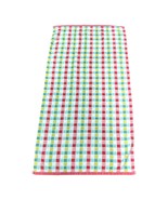 Vintage Boho Retro Bright Checkered Cotton Bath Towel Multi-Color 24.5&quot; ... - $14.01