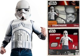 Star Wars Stormtrooper Deluxe Costume Set: Mask &amp; Muscle Shirt, Boys&#39; Size 4-6 - £15.79 GBP