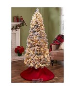 Panorama gifts 6&#39; Pop-Up Flocked Christmas Tree Clear Lights White Prelit - £75.02 GBP