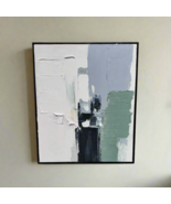 Muted Depths – Hand-Painted Oil on Canvas (20x24in) Gallery Wrapped with Frame - $89.97