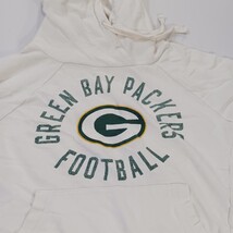Green Bay Packers Touch by Alyssa Milano Vintage Women M White Hoodie Sweatshirt image 5