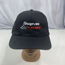 Snap-On Tools Racing Adjustable Cap Hat Black/Red Trucker Snap Back Mesh - $21.29