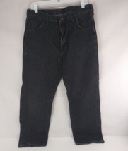 Vintage Rustler Men&#39;s Black Denim Bootcut Jeans Size 36x30 Measures 34x28 - $11.87
