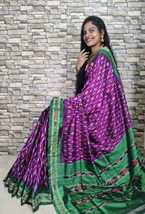 Discover the Latest Pure Ikat Silk Sarees: New Arrivals Await  Without blouse - £279.77 GBP