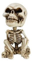 Gothic Macabre Grinning Grave Squatter Skeleton Skull Bobblehead Figurine - $20.99