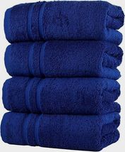 4X Extra Large Jumbo Bath Sheets 100% Premium Egyptian Cotton Soft Towel Navy - £9.59 GBP