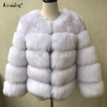 AIXIAOJING Winter New Furry coat coat Fashion women top elegant fluffy jacket wa - £76.92 GBP