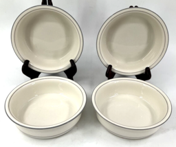Set Of 4 Lenox Chinastone For the Grey Patterns 6 1/4 inch Bowls Made In U.S.A. - £50.63 GBP