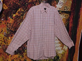 Men&#39;s Long Sleeve Checkered Shirt From A Neiman Marcus Collection / Size Xl - £73.61 GBP