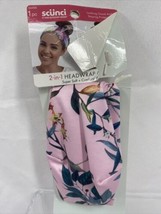 Scunci Active Head Wrap Headband Hair Tie Mask Floral Pink Hawaiian COMB... - £2.41 GBP