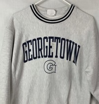 Champion Reverse Weave Crewneck Sweatshirt Georgetown Hoyas Gray Men’s S... - $39.99
