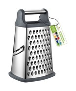 Professional Box Grater, Stainless Steel With 4 Sides, Best For Parmesan... - £22.29 GBP