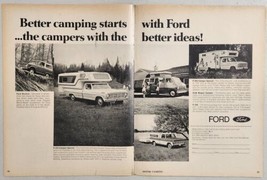 1969 Print Ad Ford Pickup Truck Campers,Bronco,Club Wagon Van Campers - £15.23 GBP
