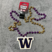 Washington Huskies Necklace  18&quot; Inline BK Style Beaded NCAA Official Merch - £9.52 GBP