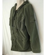 Timberland Mens XL Army Green Lined Button Zip Frt Hooded Field Coat - £55.61 GBP