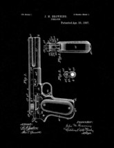 Browning Firearm Patent Print - Black Matte - £6.21 GBP+
