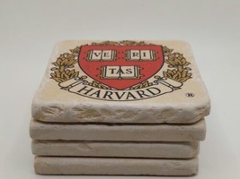 HOME Harvard Univers. Marble 4 Coasters By Screencraft Tileworks Gift For Alumni - £14.72 GBP