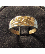 Vintage 10K Yellow Gold &quot; DAD &quot; Father&#39;s Day Ring Sz 10 Band 3.2g GEM - $3,277.43 MXN