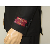 Men Suit BERLUSCONI Turkey 100% Italian Wool Super 180's Vested #Ber19 Black image 5