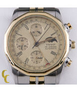 Tissot Two Tone PR 100 Automatic Chronograph Moonphase Watch Valjoux 775... - $4,776.98