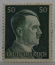 Vintage Stamps German Germany 50 Fifty Pfg Pfennig Hitler Deutsches Reich X1 B14 - £1.37 GBP