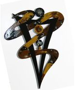 Dark Chocolate Truffle Abstract Art Wood Wall Sculpture Hanging by Alisa - $197.99