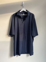 FootJoy Men&#39;s Navy Blue Striped Golf Shirt 2XL - £11.89 GBP
