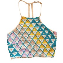 Walter Baker Vera Cruz Beaded Cecille Halter Top XS - £57.72 GBP