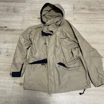 Timberland Jacket Weather Gear Hooded Nylon Jacket 4 Pocket Mens L Vtg 90s - $12.76
