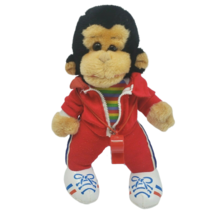 Vintage Soft Things Baby Monkey Rainbow Shirt &amp; Red Whistle Stuffed Animal Plush - £37.21 GBP