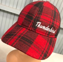Red Plaid Legacy Thunderbird Snapback Baseball Hat Cap - £12.05 GBP