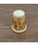 Petrified Forrest Arizona Souvenir Wooden Thimble Cactus Pueblo Collectible - £7.48 GBP