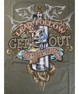 Amphibious Outfitters Men&#39;s T-Shirt XXL Lead Follow or Get Out of the Wa... - $39.29 CAD