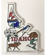 Idaho State Map USA Rubber Refrigerator Fridge Magnet Moose Ski Potato B... - $6.00