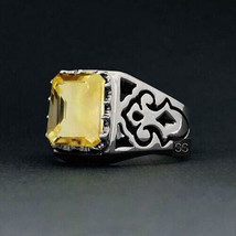 Natural Citrine Ring, 925 Sterling Silver, Statement Ring, Handmade Ring - £87.12 GBP