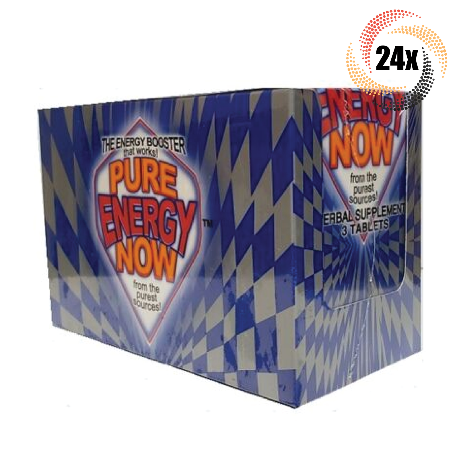 Full Box 24x Packs Energy Now Pure Weight Loss Herbal Supplements | 3 Ta... - $17.14
