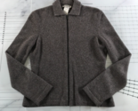 Jil Sander Cashmere Sweater 38 Heather Grayish Purple Front Zip Collared - $197.99