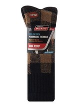 Dickies Mens Size 6-12 Wool Buffalo Plaid Crew Socks, 3-Pack Duck Heavyweight - £11.98 GBP