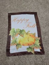 Happy Fall Pumpkin 3x5 Outdoor Yard Decorative Flag - £7.80 GBP