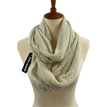 Steve Madden Knit Infinity Loop Scarf Gold Metallic Threads New - £10.21 GBP