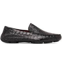 Remo Genuine Caiman Slip On Driving Loafers Black image 2