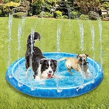 Splash Pad,Splash Pad for Dogs Outdoor Water Toy Inflatable Sprinkler Do... - £31.28 GBP+